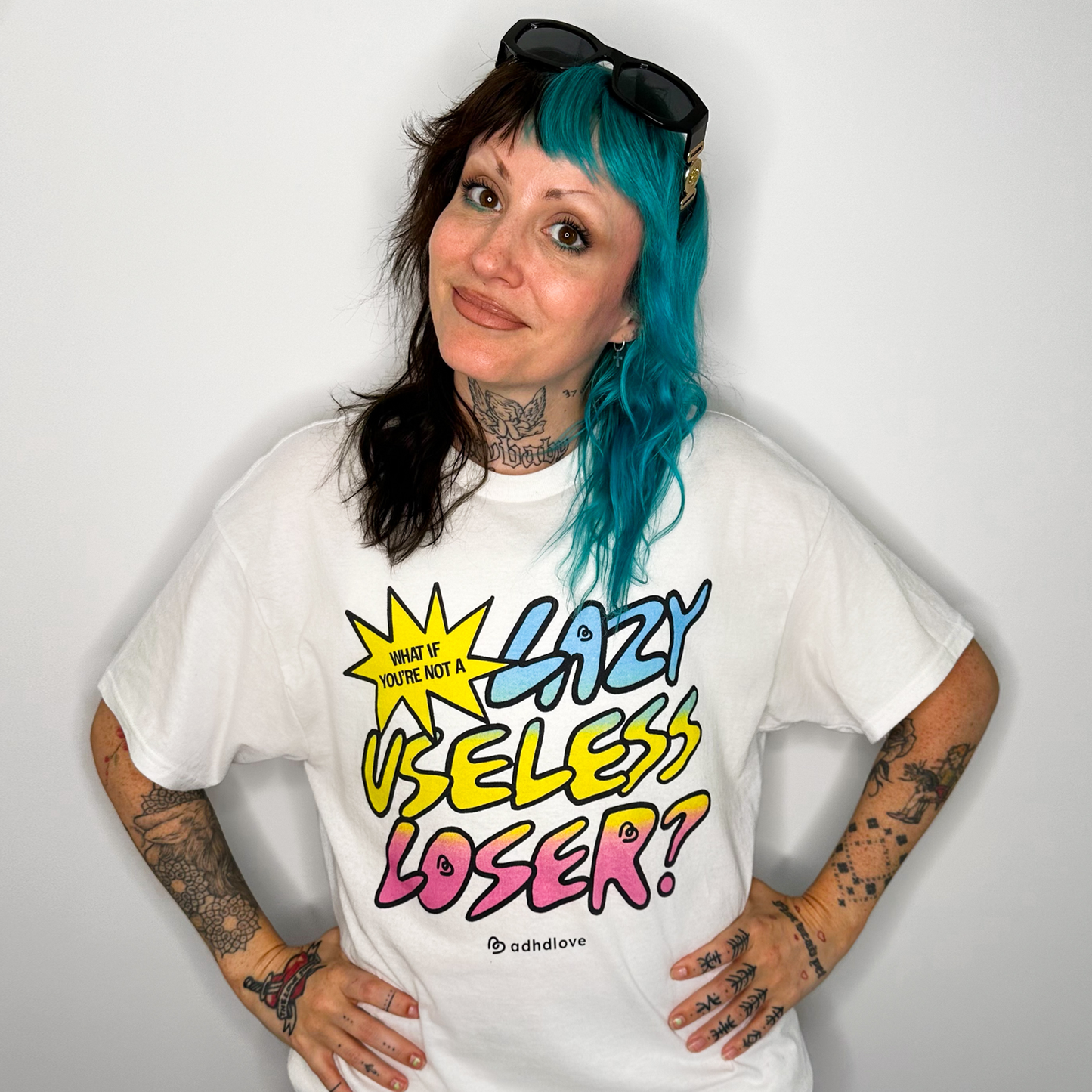 LAZY USELESS LOSER T-SHIRT (WHITE)