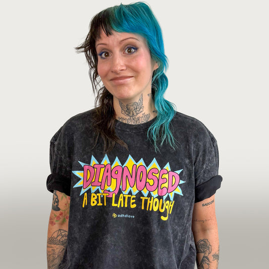 DIAGNOSED T-SHIRT (ACID BLACK)